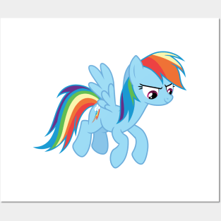 Rainbow Dash hovering Posters and Art